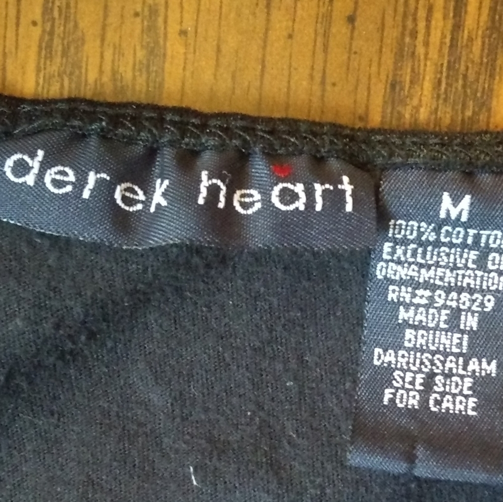 *5/$25* Derek Heart black tank/cami with lace trim - Picture 4 of 5